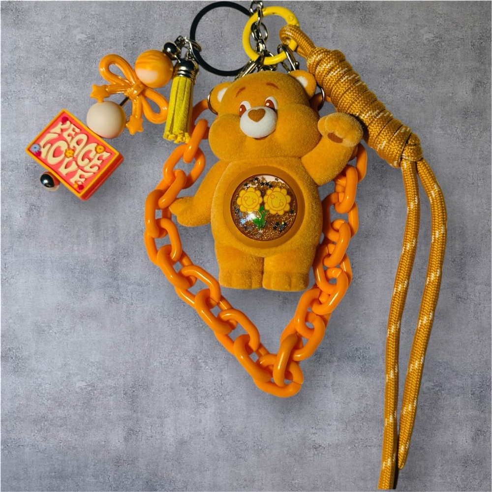 Cheerful Orange Bear Keychain by Care Bears